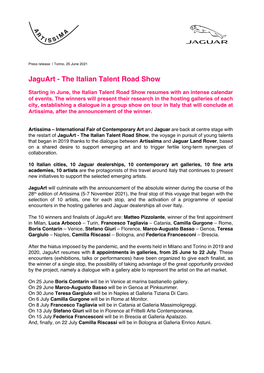 Jaguart - the Italian Talent Road Show