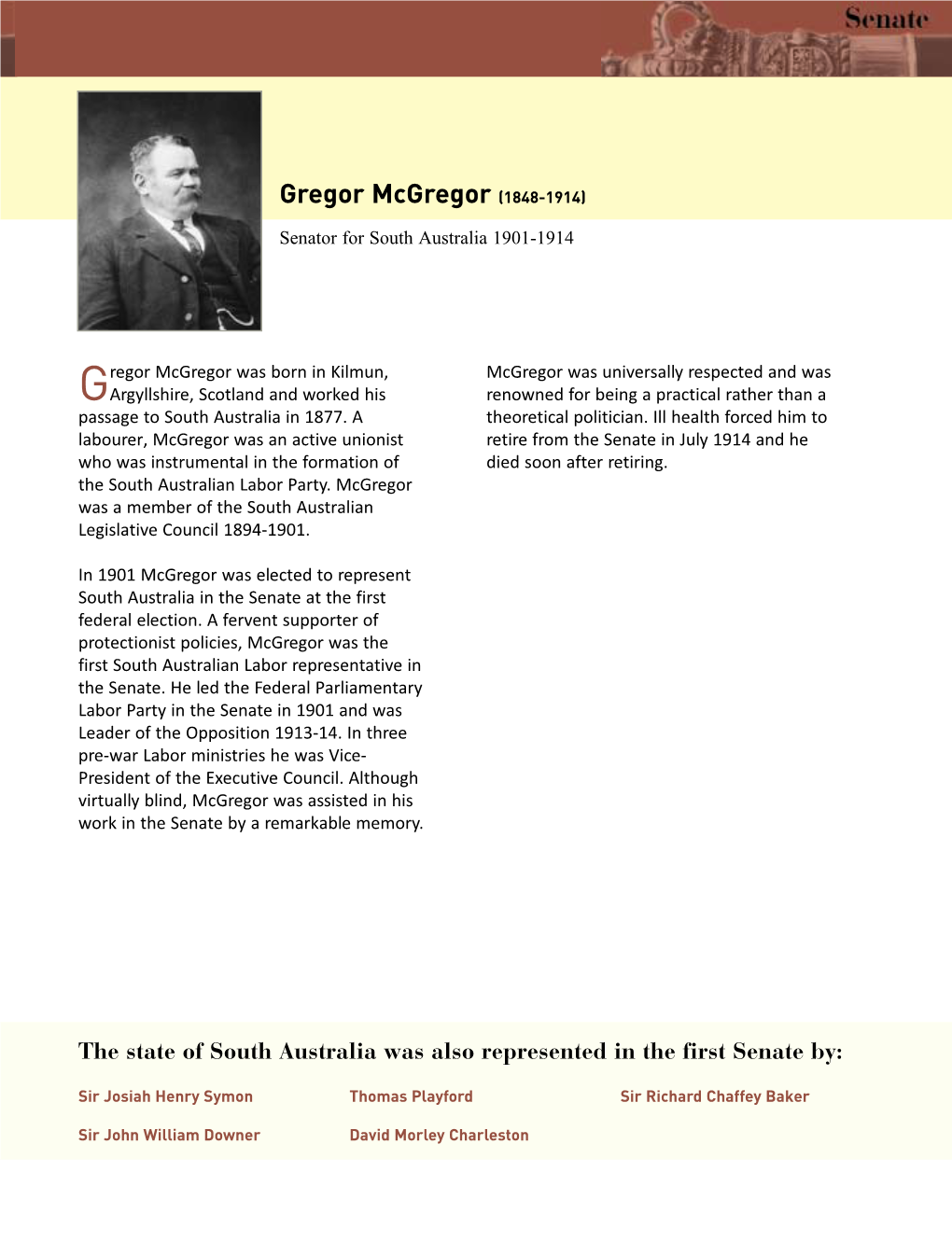 Biography Gregor Mcgregor