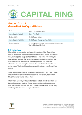 Grove Park to Crystal Palace