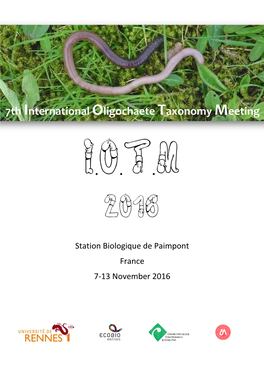 7Th International Oligochaete Taxonomy Meeting