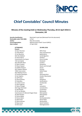 Chief Constables' Council Minutes