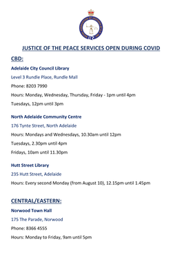 Justice of the Peace Services Open During Covid Cbd