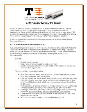 LED Tubular Lamp / Kit Guide