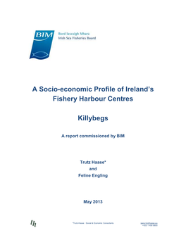 A Socio-Economic Profile of Ireland's Fishery Harbour Centres Killybegs