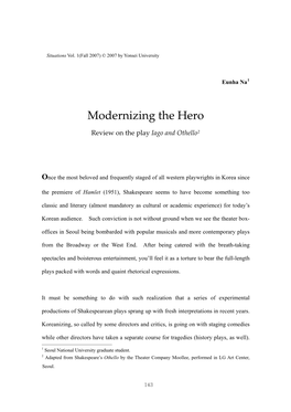 Modernizing the Hero