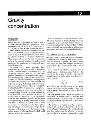 Gravity Concentration