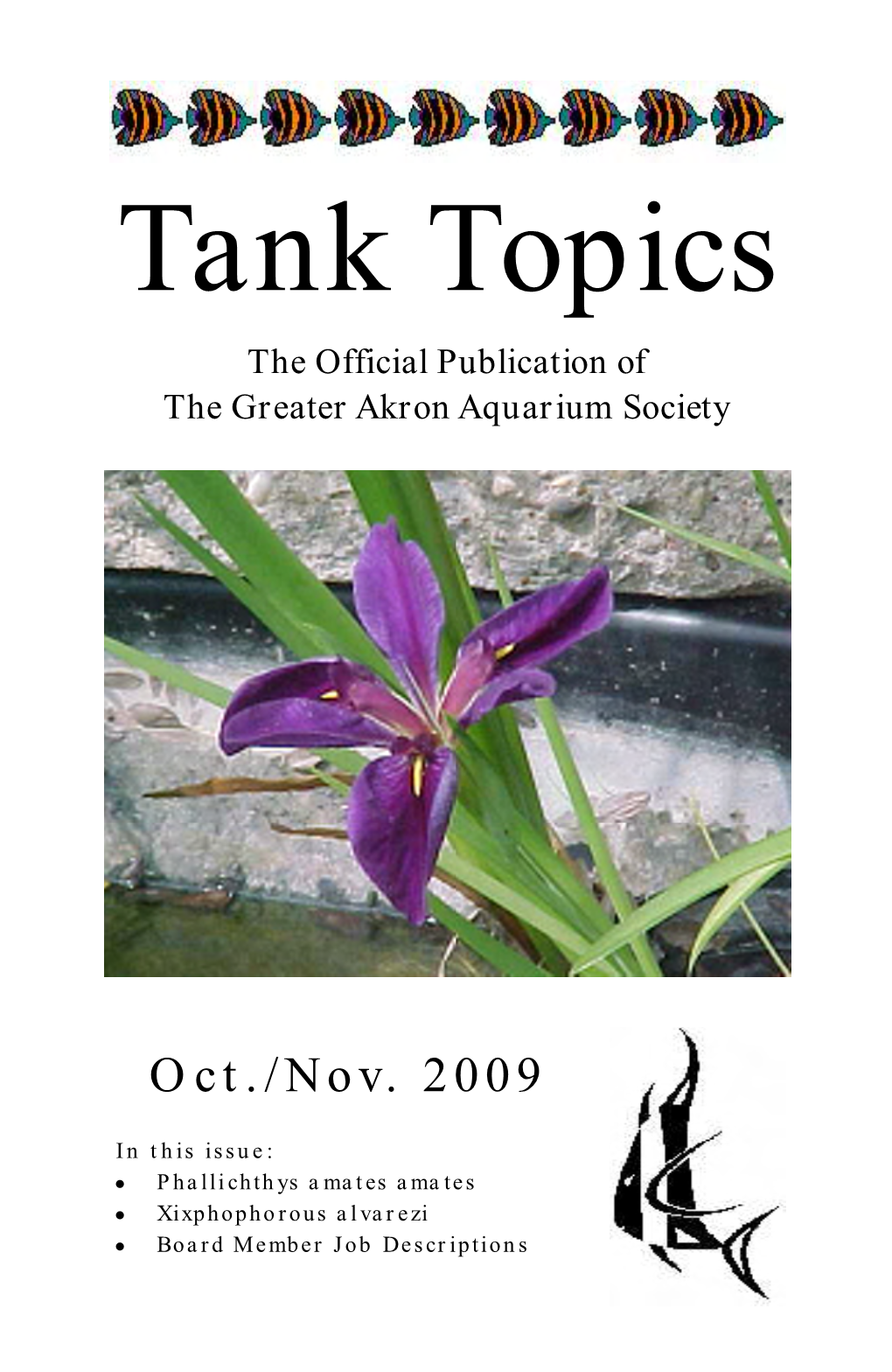 Tank Topics the Official Publication of the Greater Akron Aquarium Society