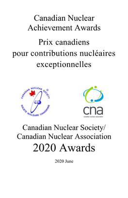 Canadian Nuclear Association 2020 Awards