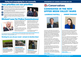 Candidates in the New Upper Meon Valley Ward
