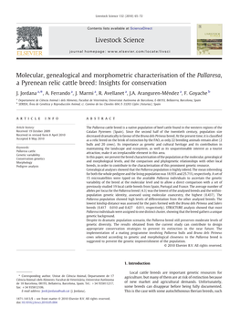 Molecular, Genealogical and Morphometric Characterisation of the Pallaresa, a Pyrenean Relic Cattle Breed: Insights for Conservation