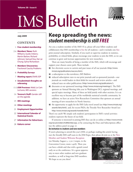 Keep Spreading the News: Student Membership Is Still Free Have You
