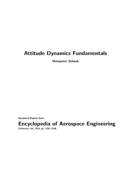 Attitude Dynamics Fundamentals