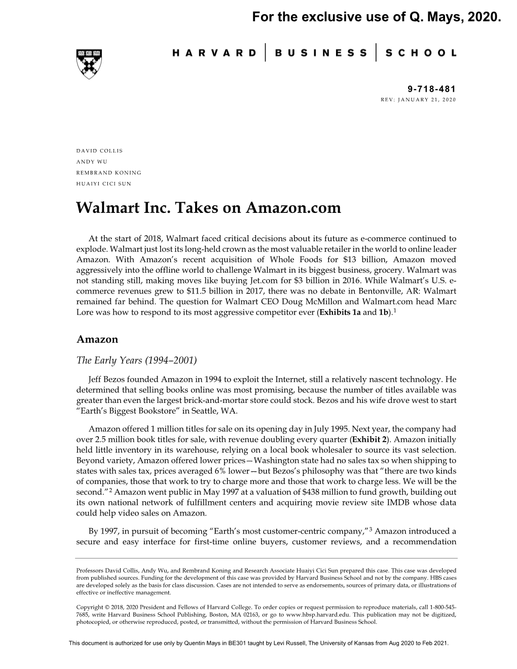 Walmart Inc. Takes on Amazon.Com