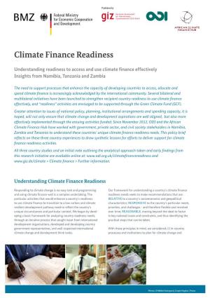 Climate Finance Readiness