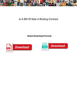 Is a Bill of Sale a Binding Contract