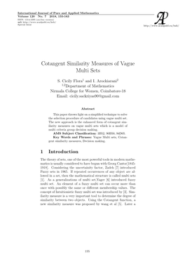 Cotangent Similarity Measures of Vague Multi Sets