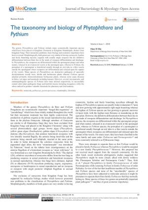 The Taxonomy and Biology of Phytophthora and Pythium