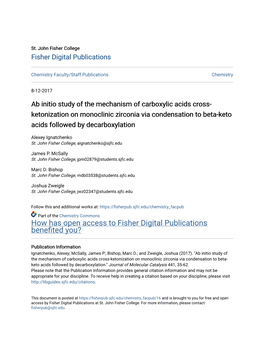 Ab Initio Study of the Mechanism of Carboxylic Acids Cross-Ketonization