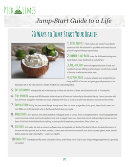 Jump-Start Guide to a Life Full of Zest |
