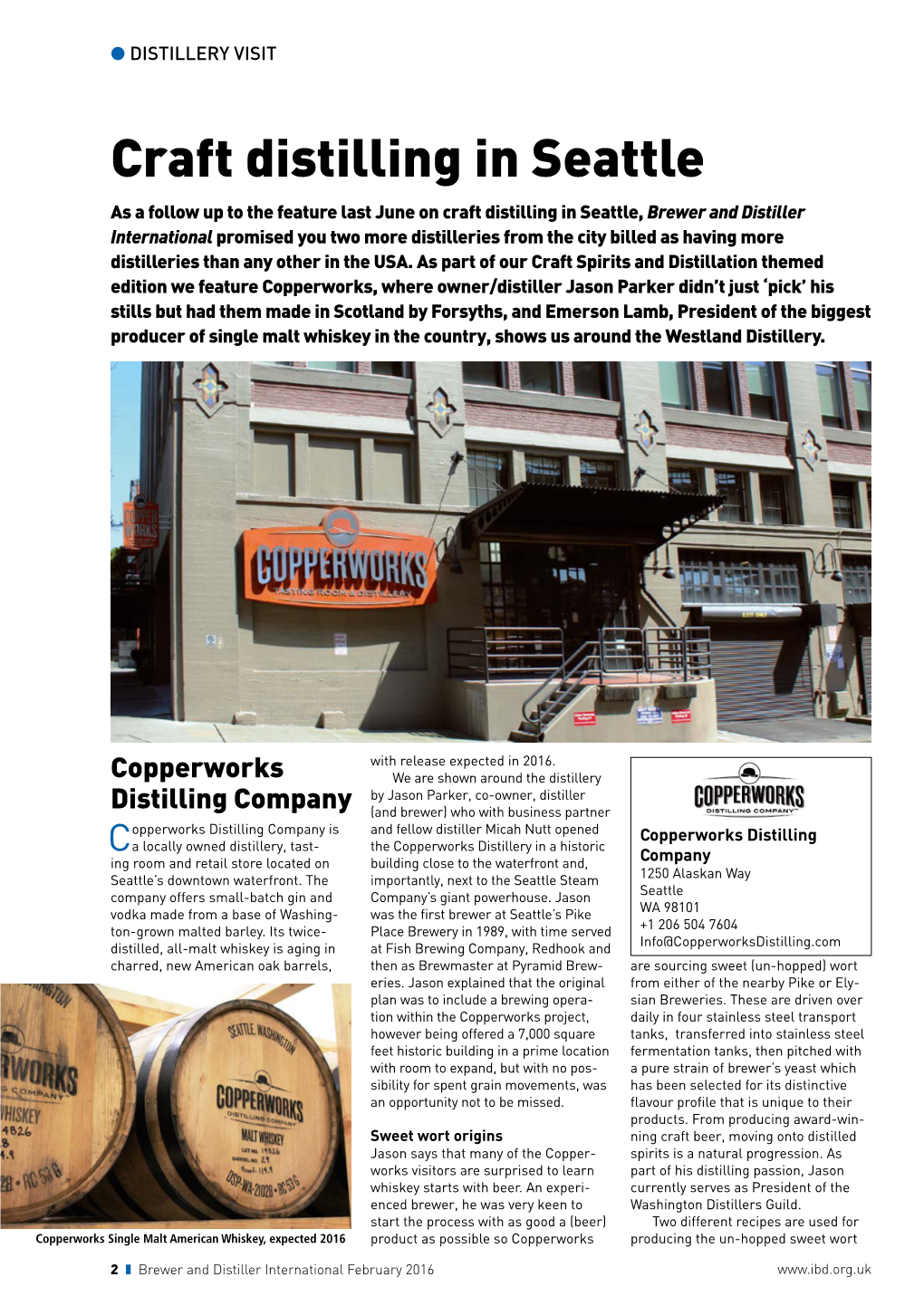 Craft Distilling in Seattle