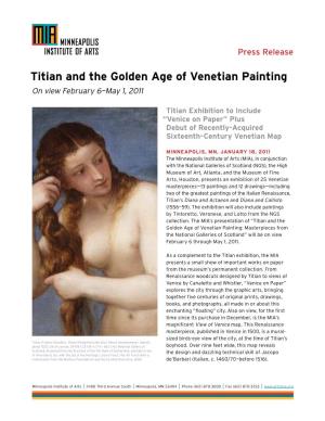 Titian and the Golden Age of Venetian Painting on View February 6–May 1, 2011
