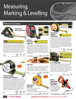 2014 12 Measuring, Marking, Levelling