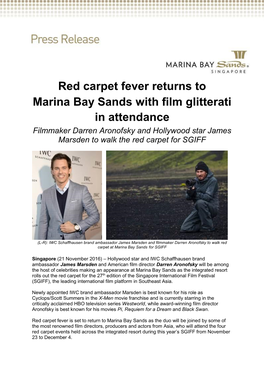 Red Carpet Fever Returns to Marina Bay Sands with Film Glitterati In