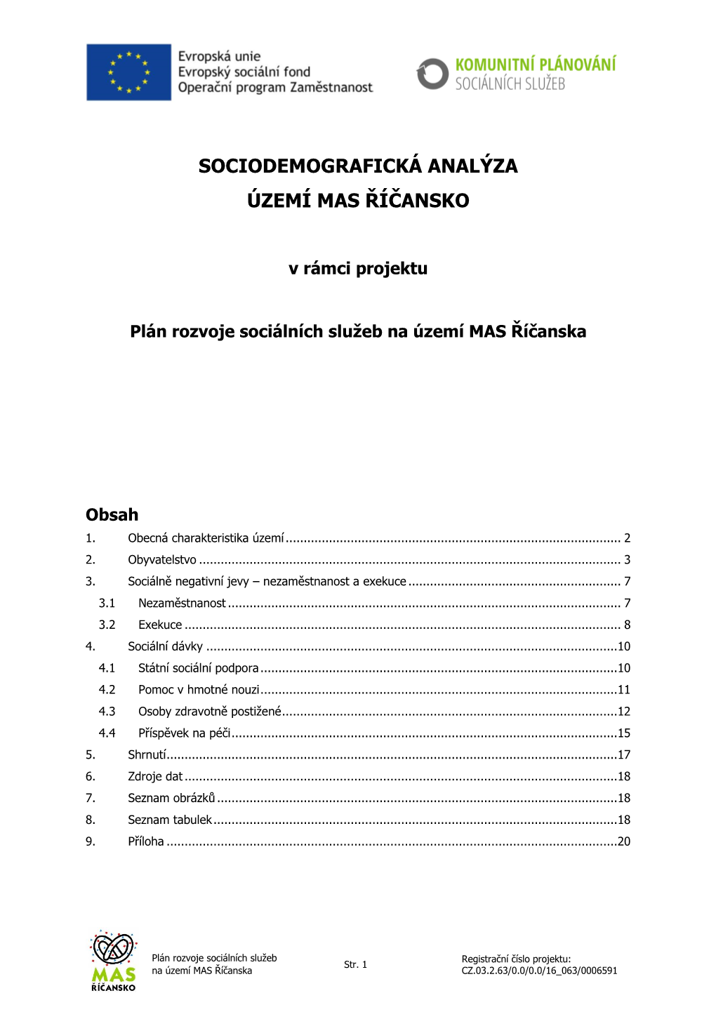 Sociodemografická Analýza Území Mas Říčansko