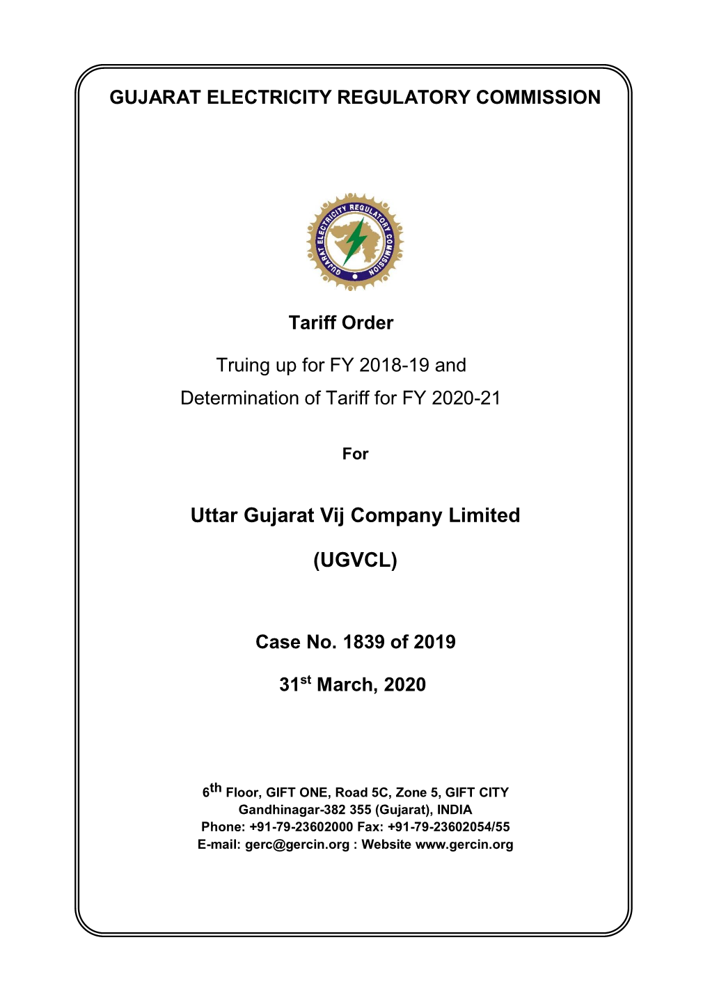 Uttar Gujarat Vij Company Limited (UGVCL)