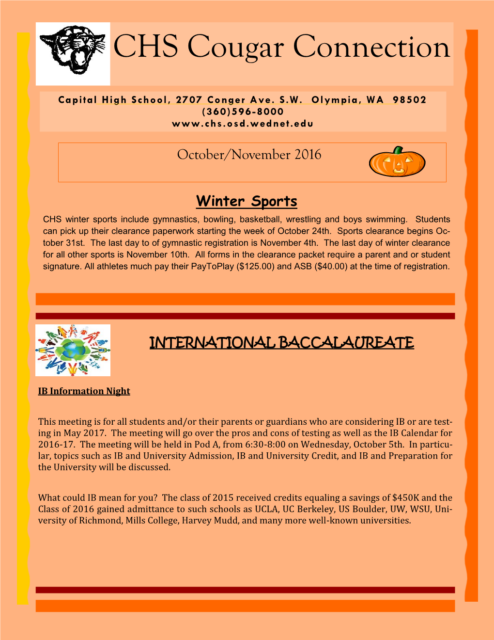 1610 CHS Newsletter