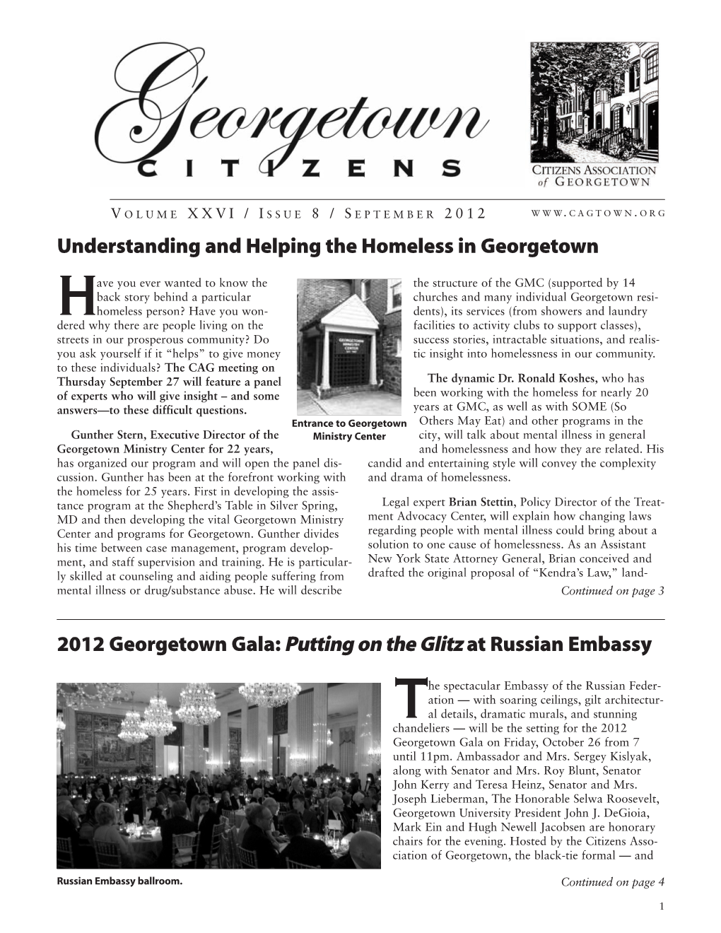 Understanding and Helping the Homeless in Georgetown 2012