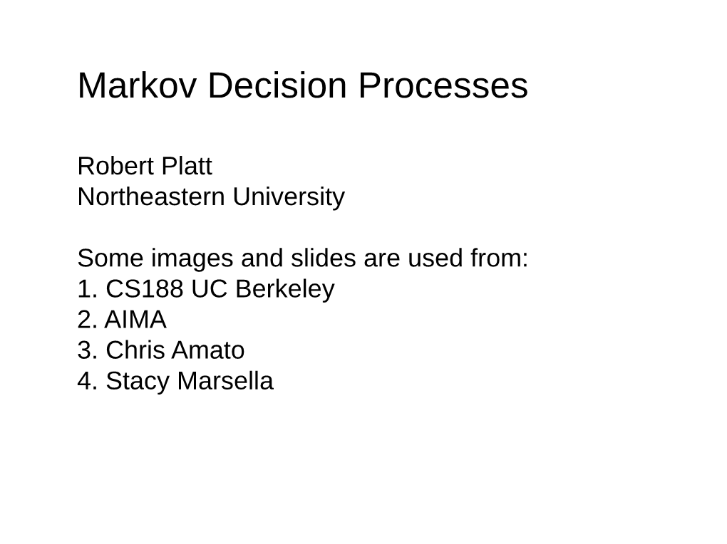 Markov Decision Processes