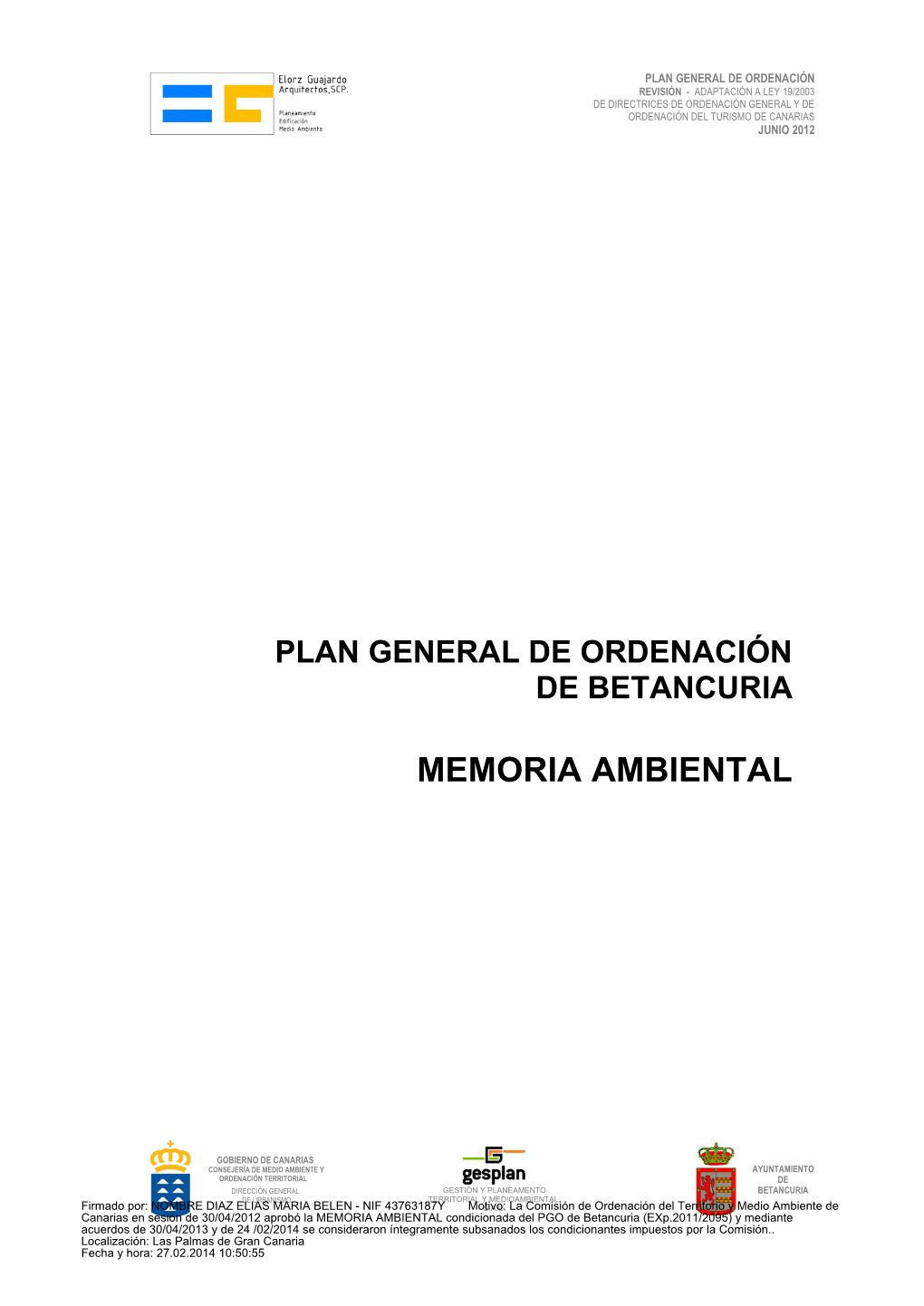 Memoria Ambiental