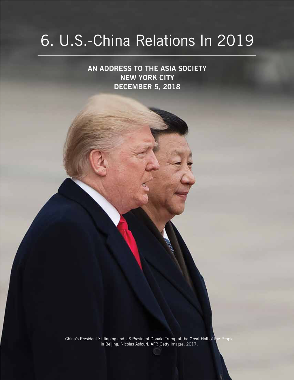 U.S.-China Relations in 2019