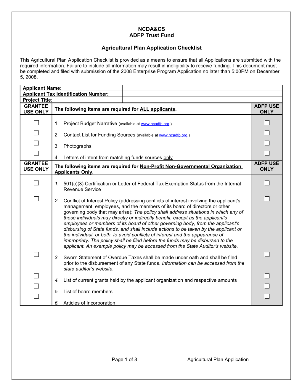 NC Department of Agriculture & Consumer Services