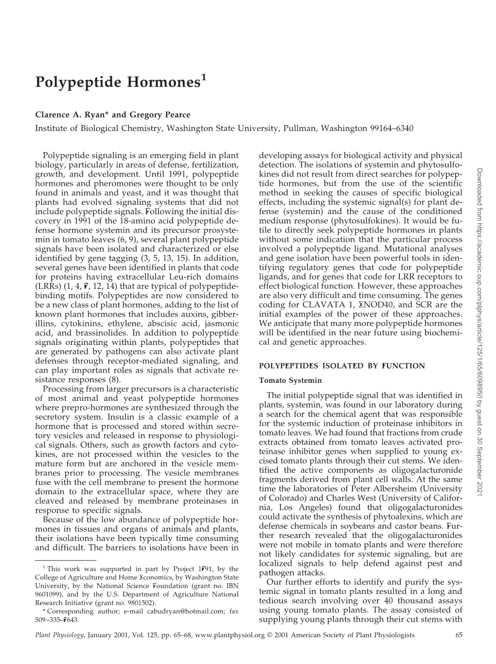 Polypeptide Hormones1