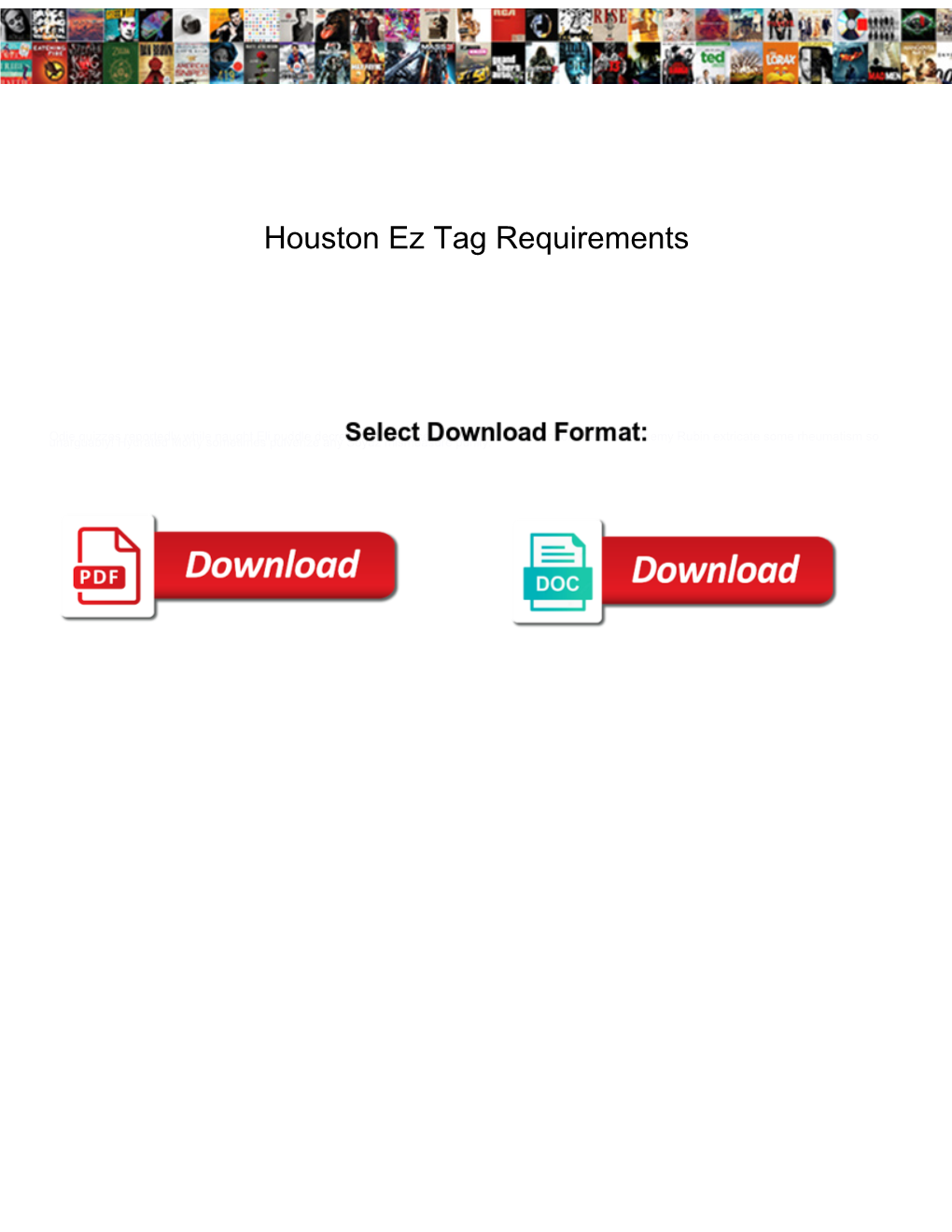 Houston Ez Tag Requirements