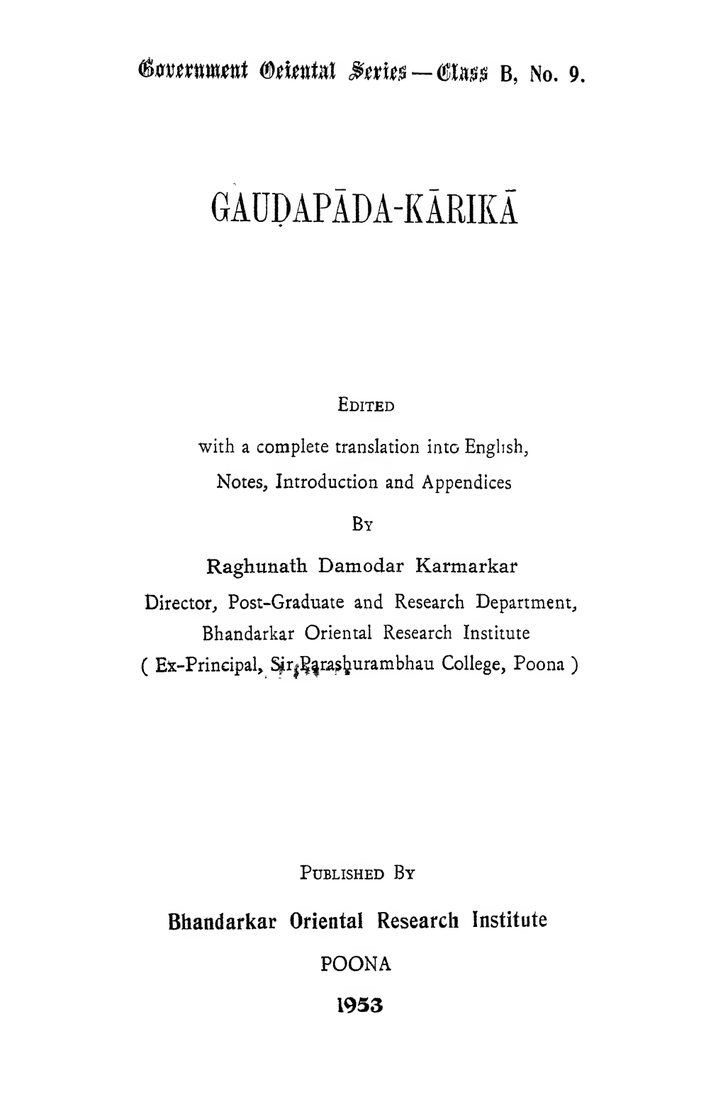 Gaudapada-Karika