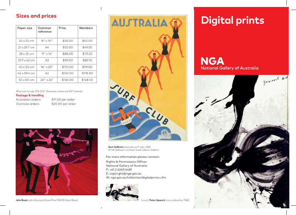 Digital Prints Paper Size Common Price Members Reference