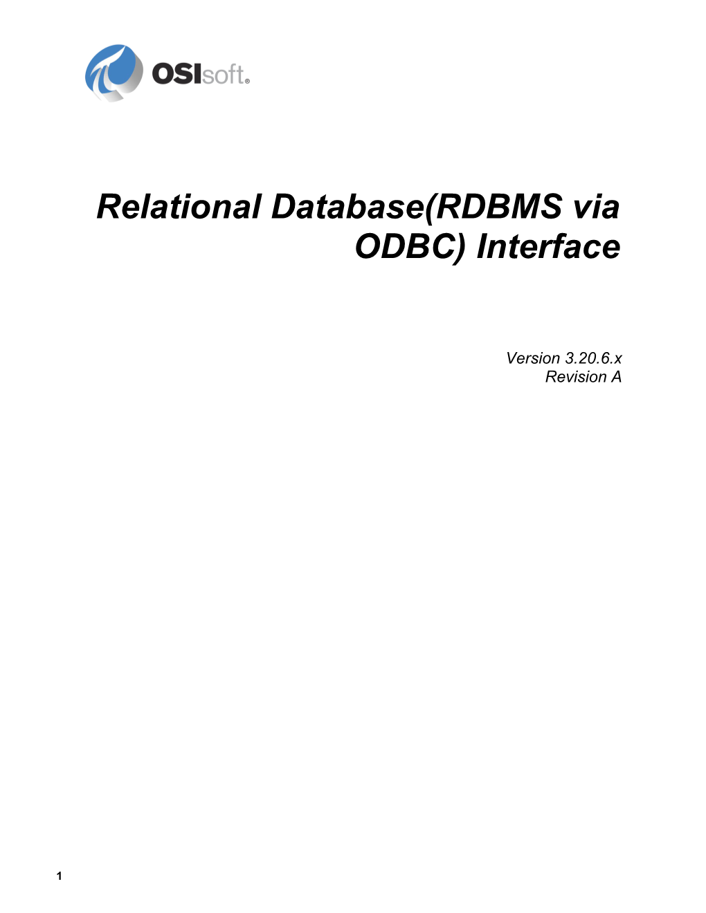 Relational Database(RDBMS Via ODBC) Interface