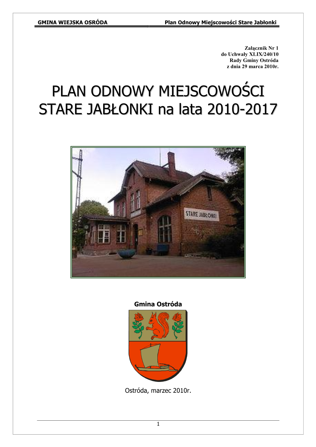 Plan Rozwoju Miejscowości Targowisko