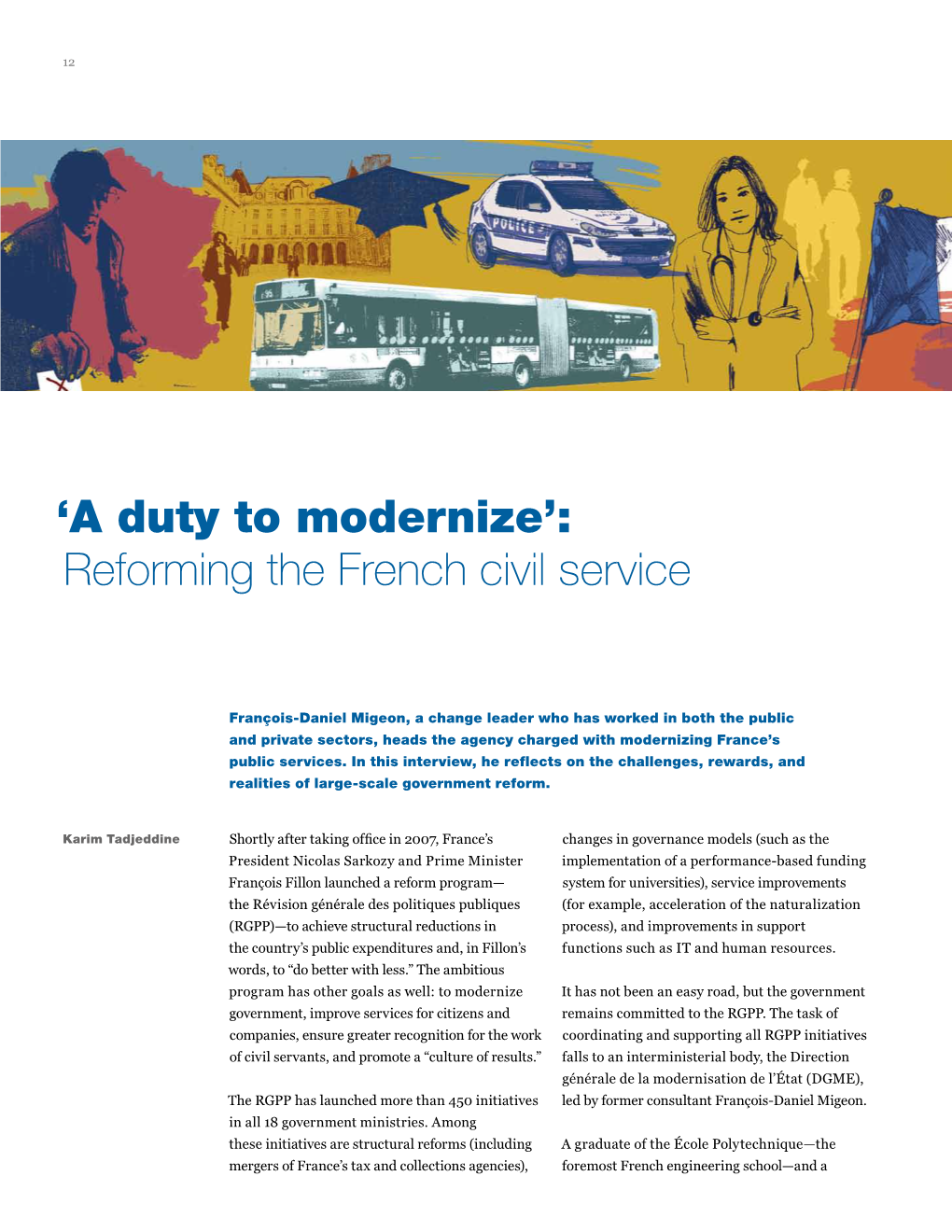 Reforming the French Civil Service