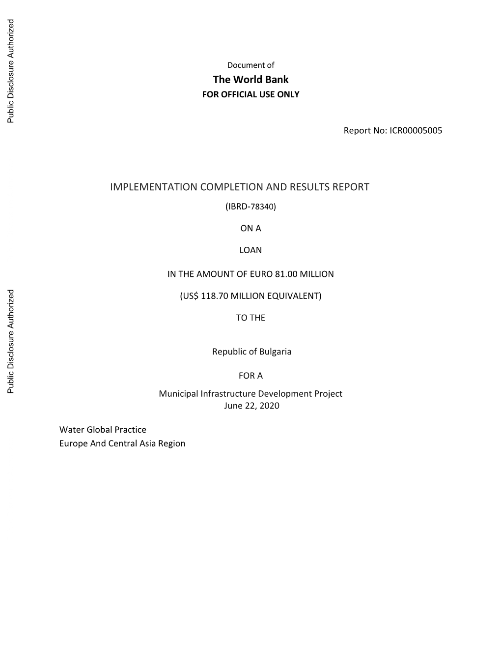 World Bank Document