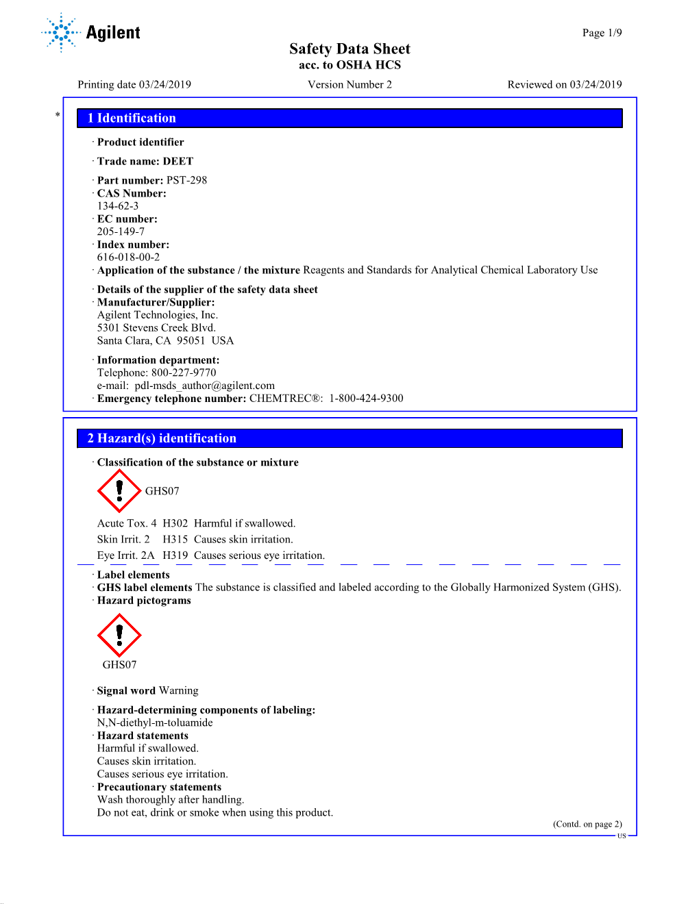 Safety Data Sheet Acc