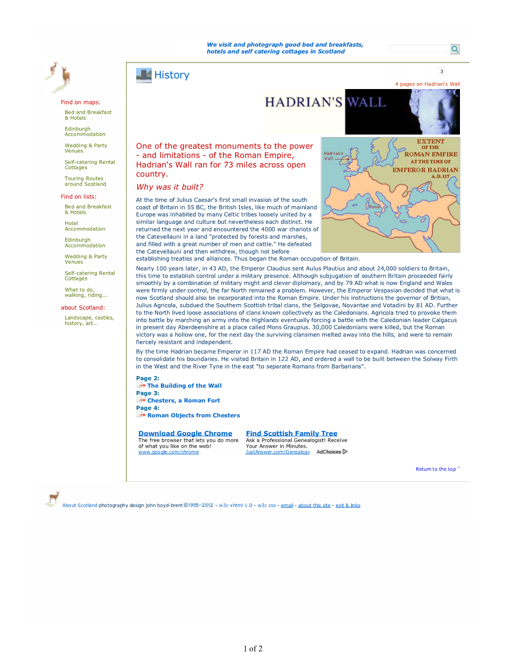 History 3 4 Pages on Hadrian's Wall