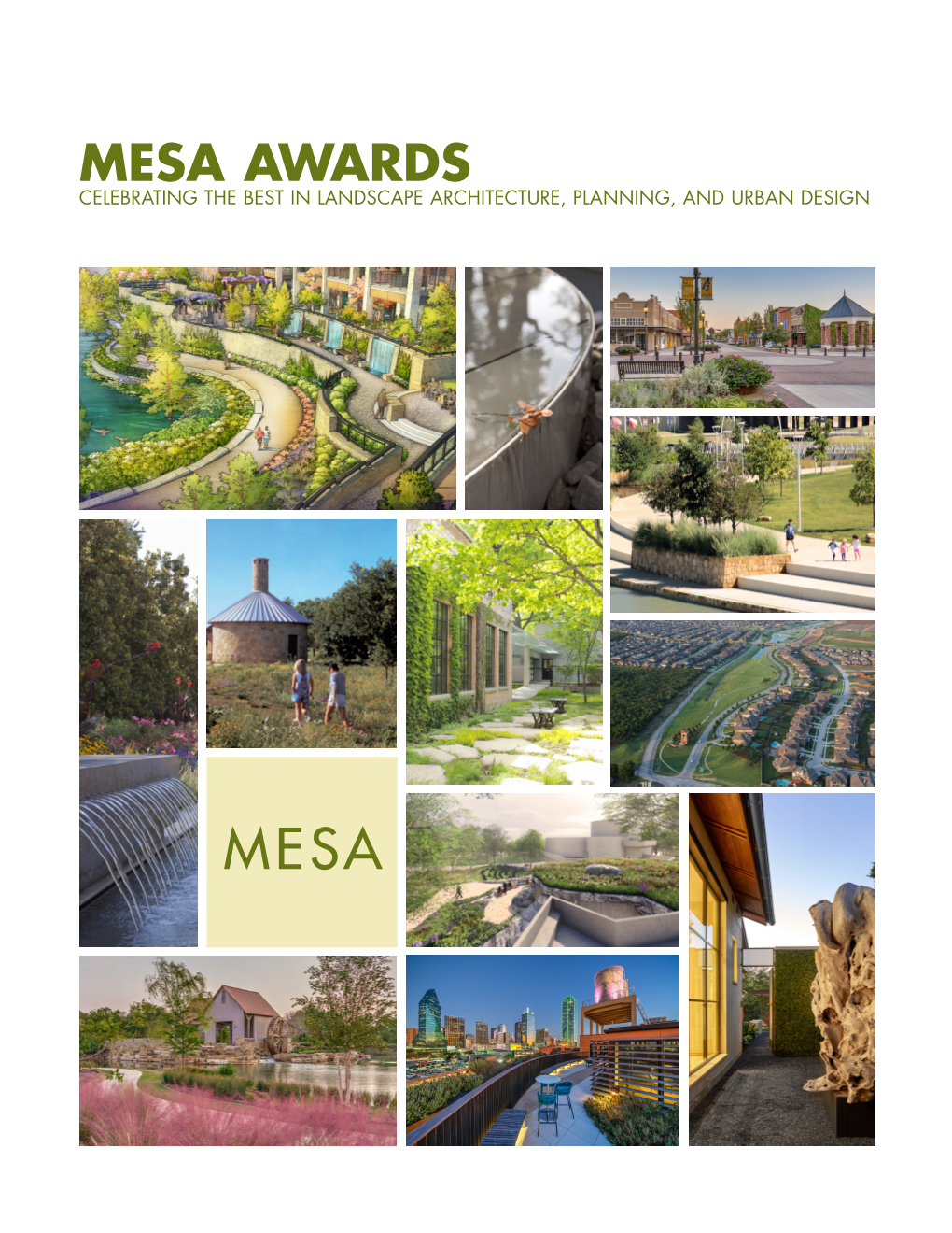 Mesa Awards Celebrating the Best in Landscape Architecture, Planning, and Urban Design Awards