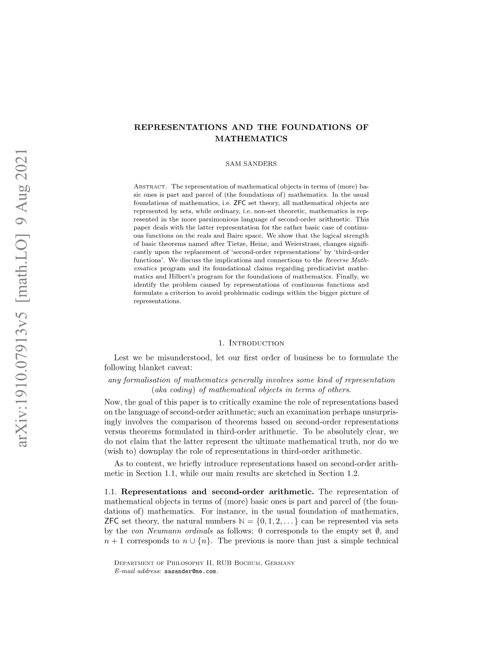 Arxiv:1910.07913V4 [Math.LO]