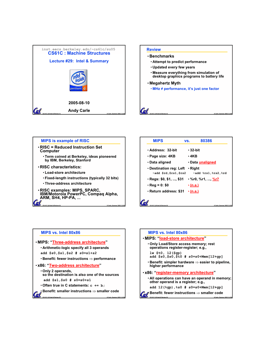 CS61C : Machine Structures