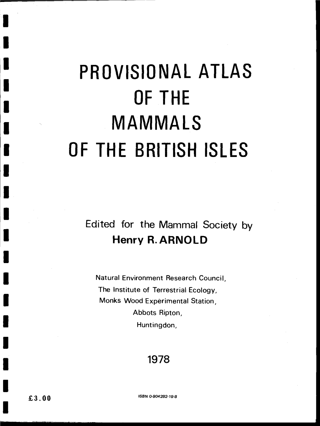 Provisii)Nal Atlas of the Mammals