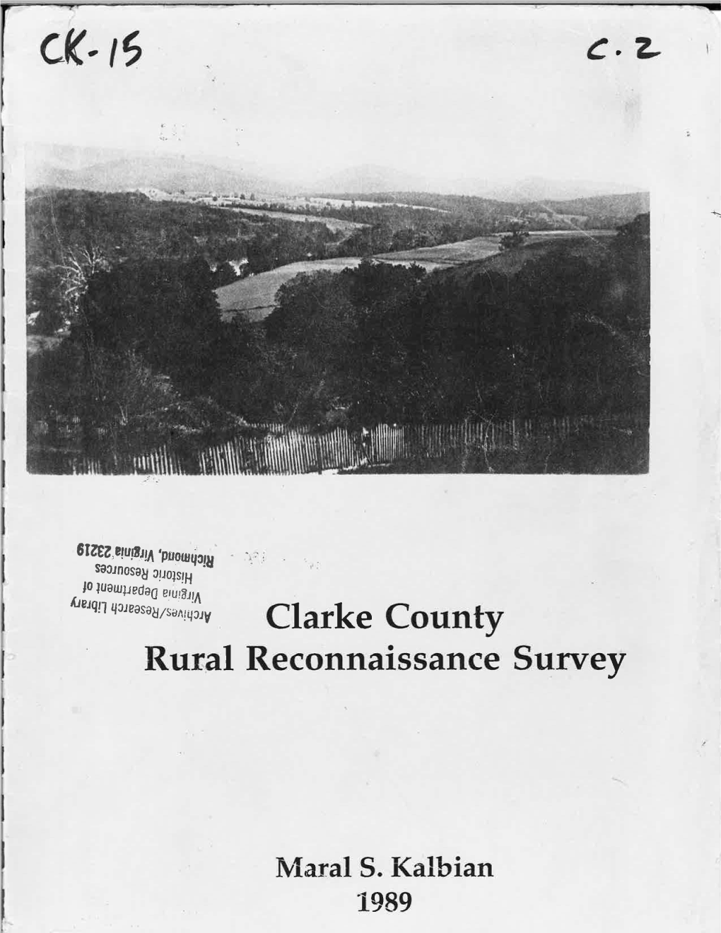 Clarke County Rural Reconnaissance Survey